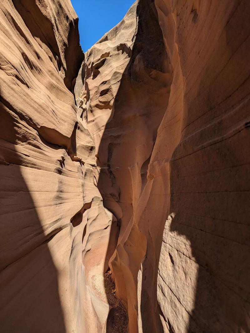 Glowing orange slot canyon